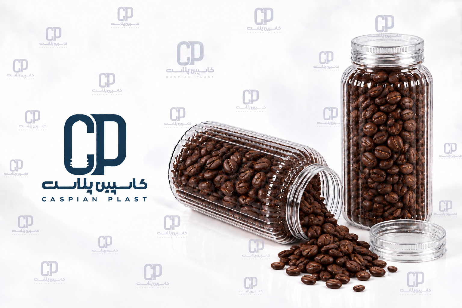 جار ۱۲۰۰ سی‌سی شیاردار با درب شفاف