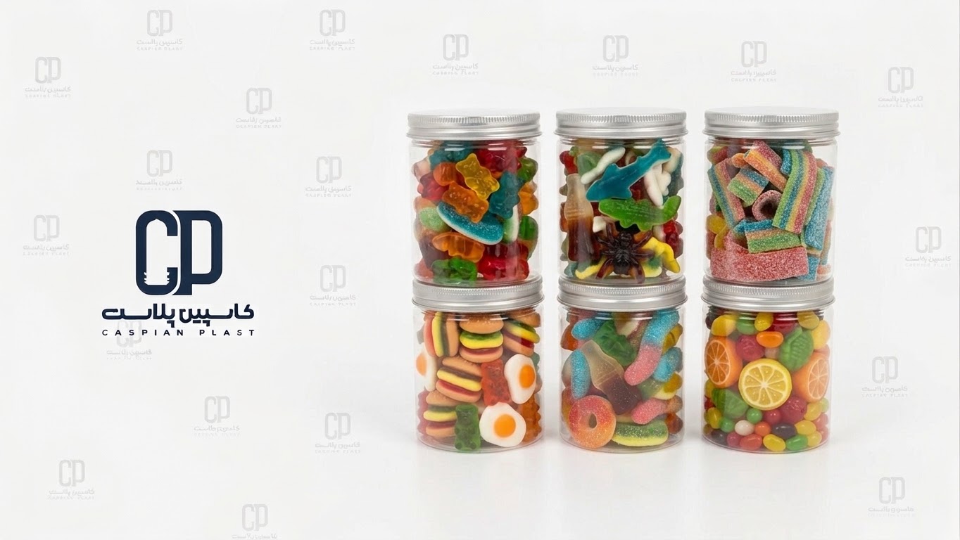 جار ۵۰۰ سی‌سی استوانه‌ای دهانه ۷۰ با درب فلزی