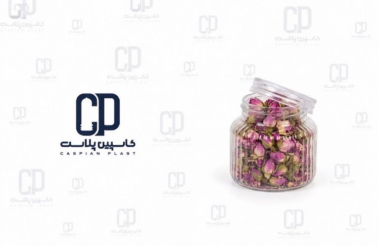 جار ۵۰۰ سیسی شیاردار دهانه ۷۰ با درب شفاف